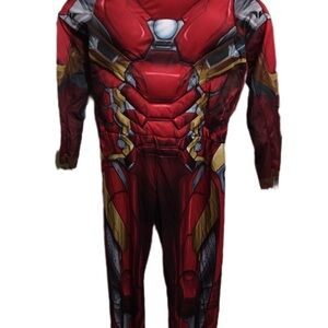 Kids Red and Gold Superhero Costume